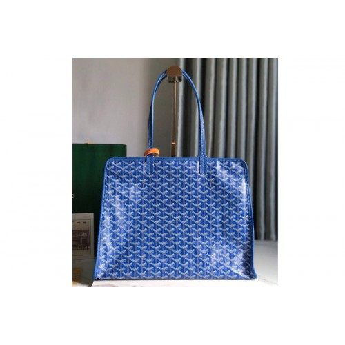 Goyard Hardy PM bag in Blue Goyardine Canvas and Decize Taurillon Leather Goyard Hardy PM bag in Blue Goyardine Canvas and Decize Taurillon Leather