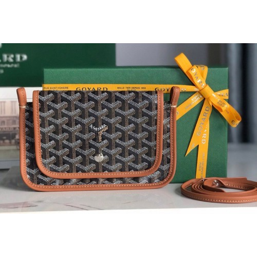 Goyard Plumet pocket wallet in Brown Goyardine Canvas and Chevroches Calfskin Goyard Plumet pocket wallet in Brown Goyardine Canvas and Chevroches Calfskin