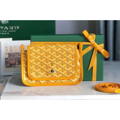 Goyard Plumet pocket wallet in Yellow Goyardine Canvas and Chevroches Calfskin Goyard Plumet pocket wallet in Yellow Goyardine Canvas and Chevroches Calfskin