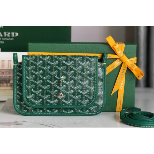Goyard Plumet pocket wallet in Green Goyardine Canvas and Chevroches Calfskin Goyard Plumet pocket wallet in Green Goyardine Canvas and Chevroches Calfskin