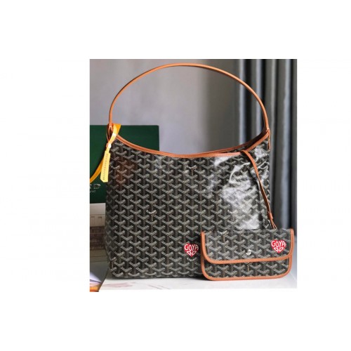 Goyard Boheme Hobo bag in Brown Goyardine Canvas and Chevroches Calfskin Goyard Boheme Hobo bag in Brown Goyardine Canvas and Chevroches Calfskin