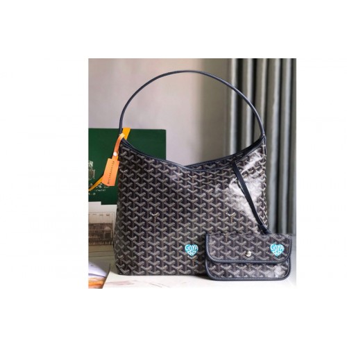 Goyard Boheme Hobo bag in Navy Blue Goyardine Canvas and Chevroches Calfskin Goyard Boheme Hobo bag in Navy Blue Goyardine Canvas and Chevroches Calfskin