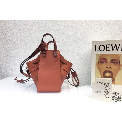Loewe Mini Hammock Drawstring bag in Brown soft grained calfskin Loewe Mini Hammock Drawstring bag in Brown soft grained calfskin