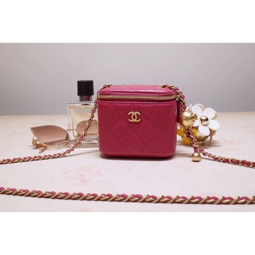 Chanel AP1447 Small Classic Box with Chain in Red Lambskin Chanel AP1447 Small Classic Box with Chain in Red Lambskin