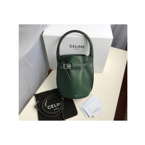 Celine Big Bag Nano Bucket Bag in Green Smooth Calfskin Leather Celine Big Bag Nano Bucket Bag in Green Smooth Calfskin Leather