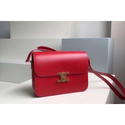 Celine large triomphe bag in Red shiny calfskin Celine large triomphe bag in Red shiny calfskin