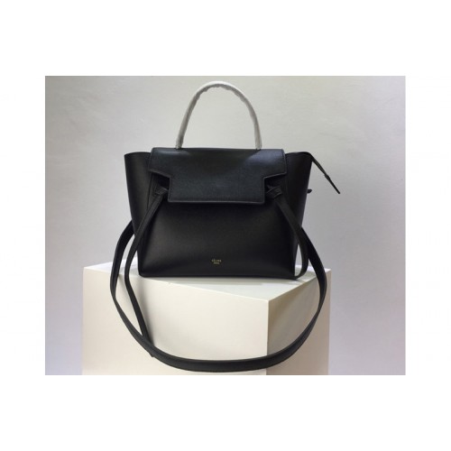 Celine Micro Belt Bag in Black Grained Calfskin Leather Celine Micro Belt Bag in Black Grained Calfskin Leather