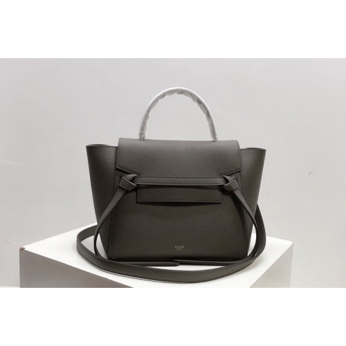 Celine Micro Belt Bag in Dark Olive Grained Calfskin Leather Celine Micro Belt Bag in Dark Olive Grained Calfskin Leather