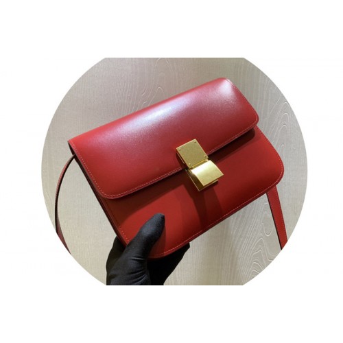 Celine Medium Classic Bag in Red box calfskin Leather Celine Medium Classic Bag in Red box calfskin Leather