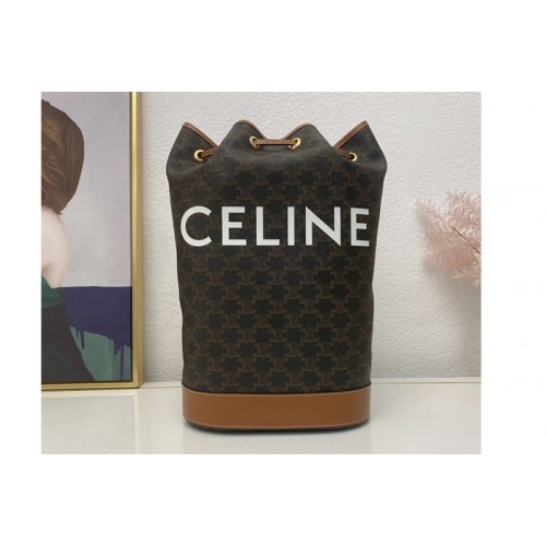 Celine Medium Sailor bag in triomphe canvas with celine print tan calfskin Celine Medium Sailor bag in triomphe canvas with celine print tan calfskin