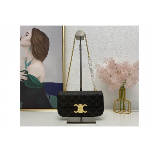 Celine CHAIN SHOULDER BAG TRIOMPHE IN TRIOMPHE CANVAS Celine CHAIN SHOULDER BAG TRIOMPHE IN TRIOMPHE CANVAS