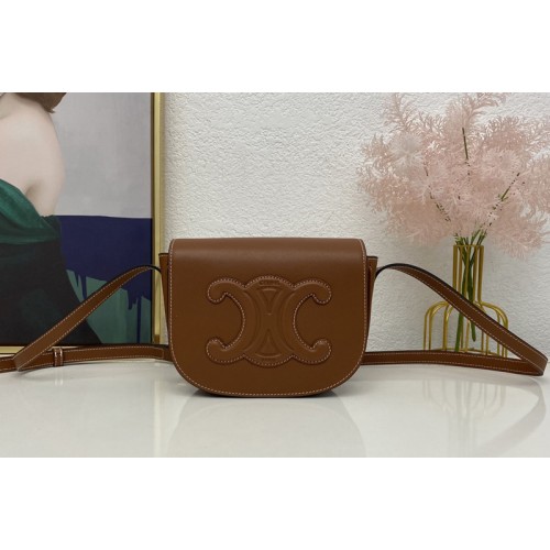 Celine FOLCO CUIR TRIOMPHE bag IN Brown SMOOTH CALFSKIN Celine FOLCO CUIR TRIOMPHE bag IN Brown SMOOTH CALFSKIN