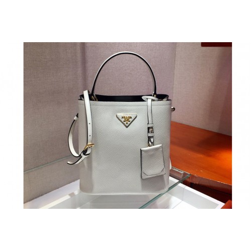 Prada 1BA212 Panier Medium bag White Saffiano leather Prada 1BA212 Panier Medium bag White Saffiano leather