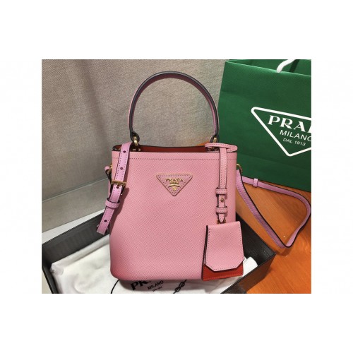 Prada 1BA217 Panier Small bag Pink Saffiano leather Prada 1BA217 Panier Small bag Pink Saffiano leather