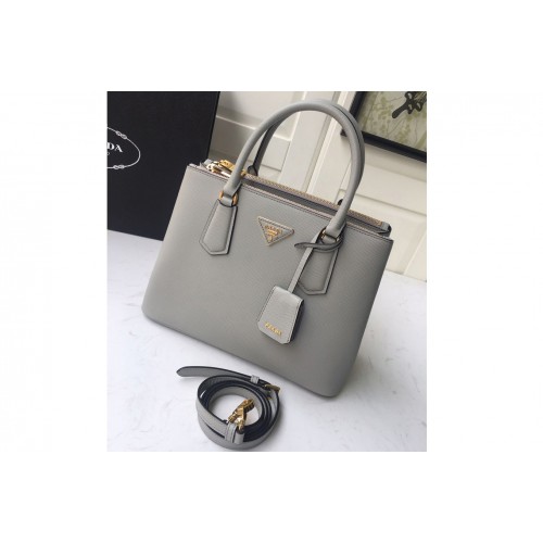 Prada 1BA232 Medium Prada Galleria Saffiano leather bag in Grey Saffiano leather Prada 1BA232 Medium Prada Galleria Saffiano leather bag in Grey Saffiano leather