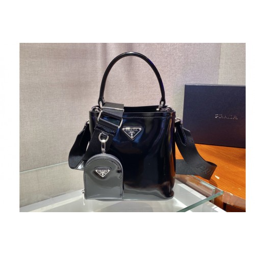 Prada 1BA319 Prada Panier Bag in Black Leather Prada 1BA319 Prada Panier Bag in Black Leather