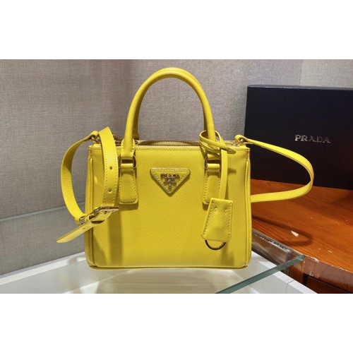 Prada 1BA906 Prada Galleria Saffiano leather micro-bag in Yellow Saffiano leather Prada 1BA906 Prada Galleria Saffiano leather micro-bag in Yellow Saffiano leather