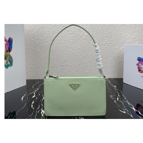 Prada 1BC155 Brushed leather mini-bag in Green brushed leather Prada 1BC155 Brushed leather mini-bag in Green brushed leather