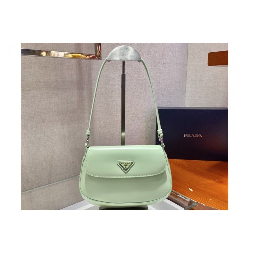Prada 1BD311 Prada Cleo brushed leather shoulder bag with flap in Green brushed leather Prada 1BD311 Prada Cleo brushed leather shoulder bag with flap in Green brushed leather