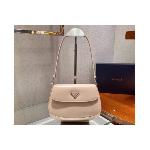 Prada 1BD311 Prada Cleo brushed leather shoulder bag with flap in Sand brushed leather Prada 1BD311 Prada Cleo brushed leather shoulder bag with flap in Sand brushed leather