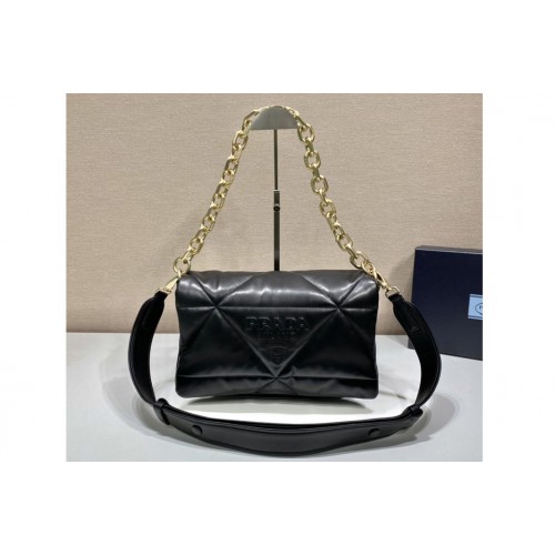 Prada 1BD306 Padded nappa leather shoulder bag in Black nappa leather Prada 1BD306 Padded nappa leather shoulder bag in Black nappa leather