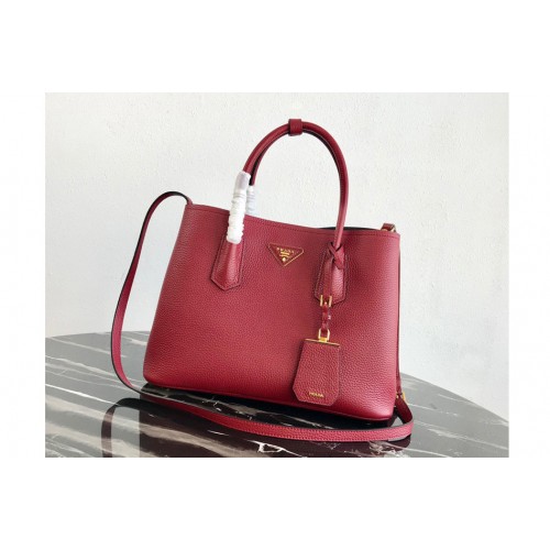 Prada 1BG008 Double Medium Bag in Red Saffiano leather Prada 1BG008 Double Medium Bag in Red Saffiano leather