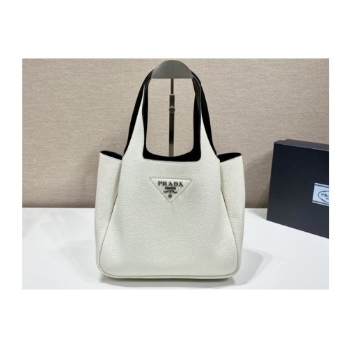 Prada 1BG335 Leather tote handbag in White Leather Prada 1BG335 Leather tote handbag in White Leather