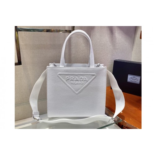Prada 1BG382 Drill tote bag in White Fabric Prada 1BG382 Drill tote bag in White Fabric