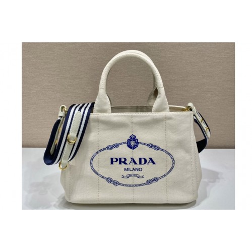 Prada 1BG439 Denim Tote bag in White Denim Prada 1BG439 Denim Tote bag in White Denim