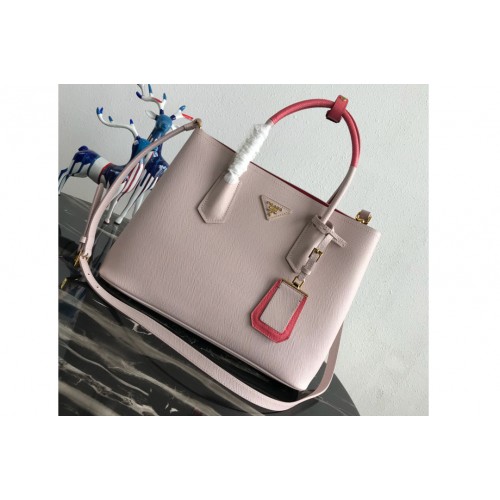 Prada 1BG775 Double Medium Bag in Pink Saffiano leather Prada 1BG775 Double Medium Bag in Pink Saffiano leather