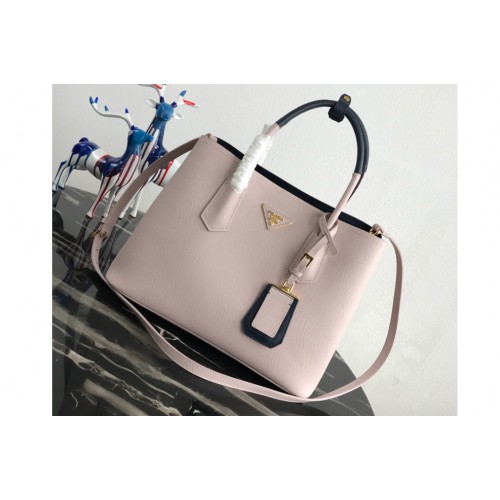 Prada 1BG775 Double Medium Bag in Pink Black Saffiano leather Prada 1BG775 Double Medium Bag in Pink Black Saffiano leather
