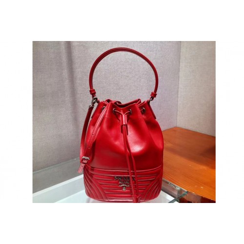 Prada 1BH038 Duet leather shoulder bags Red Calf leather Prada 1BH038 Duet leather shoulder bags Red Calf leather
