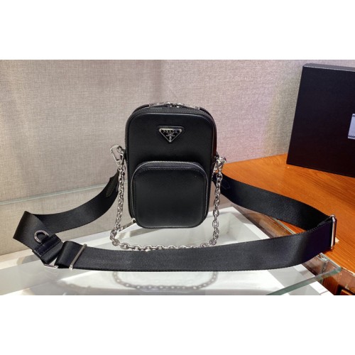 Prada 1BH183 Saffiano leather mini bag in Black Saffiano leather Prada 1BH183 Saffiano leather mini bag in Black Saffiano leather