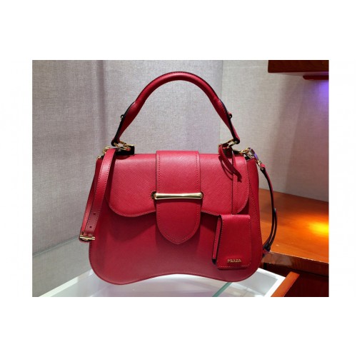 Prada 1BN005 Medium Sidonie Bags Red Saffiano leather Prada 1BN005 Medium Sidonie Bags Red Saffiano leather