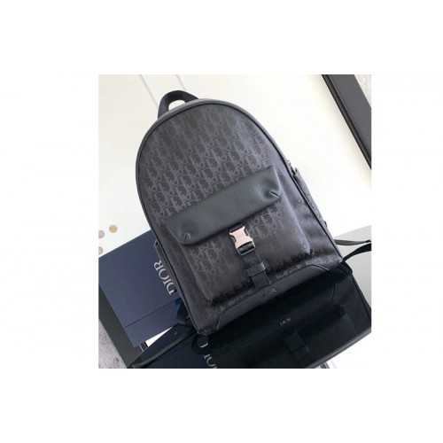 Dior 1ESBA012 Christian Dior Explorer Backpack in Black Dior Oblique Mirage Technical Fabric and Grained Calfskin Dior 1ESBA012 Christian Dior Explorer Backpack in Black Dior Oblique Mirage Technical Fabric and Grained Calfskin