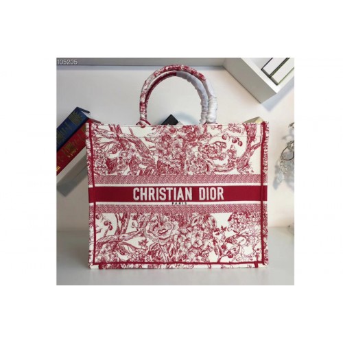 Dior M1286 Book Tote 42mm Bag in Red Flowers Embroidered canvas Dior M1286 Book Tote 42mm Bag in Red Flowers Embroidered canvas
