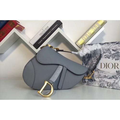 Dior M0446 Saddle bag in Blue embossed Grained calfskin Leather Dior M0446 Saddle bag in Blue embossed Grained calfskin Leather