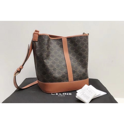 Celine MEDIUM BUCKET IN TRIOMPHE CANVAS Celine MEDIUM BUCKET IN TRIOMPHE CANVAS