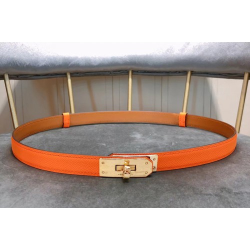 Womens Hermes 17mm Gold Kelly Buckle Leather belts in Orange Epsom Leather Womens Hermes 17mm Gold Kelly Buckle Leather belts in Orange Epsom Leather