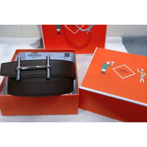 Mens Hermes 38mm H dAncre Reversible belt Gold Buckle in Coffee Togo Leather Mens Hermes 38mm H dAncre Reversible belt Gold Buckle in Coffee Togo Leather