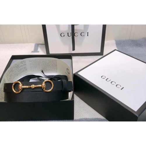 Womens Gucci Leather belt 2cm in Black Leather Womens Gucci Leather belt 2cm in Black Leather