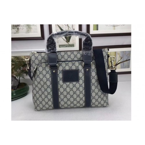 Gucci Supreme Canvas Briefcase Bag Blue Gucci Supreme Canvas Briefcase Bag Blue