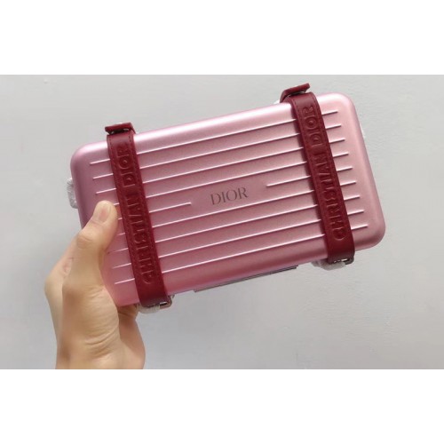 Pink DIOR AND RIMOWA PERSONAL CLUTCH 2DRCA295YWT IN ALUMINUM AND GRAINED CALFSKIN Pink DIOR AND RIMOWA PERSONAL CLUTCH 2DRCA295YWT IN ALUMINUM AND GRAINED CALFSKIN