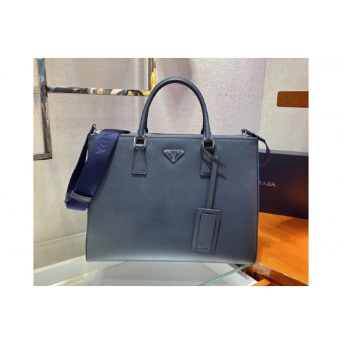 Prada 2VG061 Saffiano Leather Tote Bag in Blue Calf leather Prada 2VG061 Saffiano Leather Tote Bag in Blue Calf leather