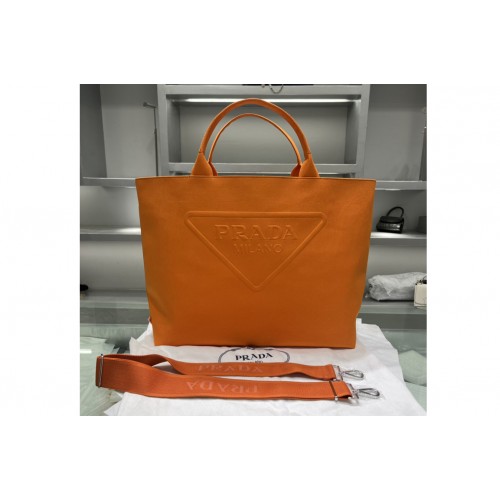 Prada 2VG081 Canvas tote bag on Orange Fabric Prada 2VG081 Canvas tote bag on Orange Fabric
