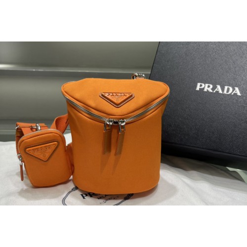 Prada 2VH147 Canvas shoulder bag on Orange Fabric Prada 2VH147 Canvas shoulder bag on Orange Fabric