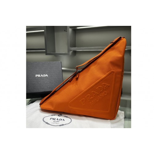 Prada 2VY007 Canvas Prada Triangle bag on Orange Fabric Prada 2VY007 Canvas Prada Triangle bag on Orange Fabric