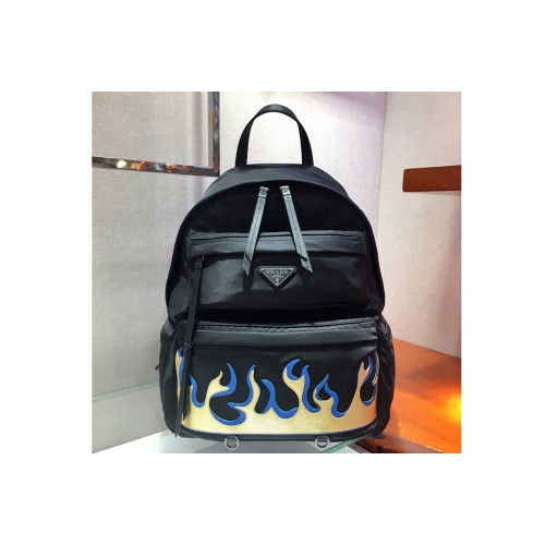 Prada 2VZ025 Printed technical fabric backpack Black Technical fabric Prada 2VZ025 Printed technical fabric backpack Black Technical fabric