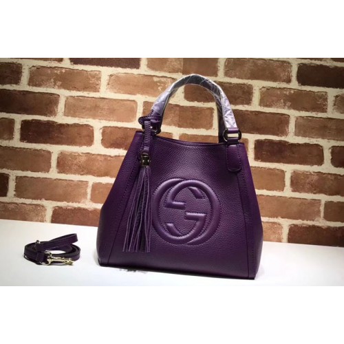 Gucci Soho Grainy Leather Shoulder Bags Purple Gucci Soho Grainy Leather Shoulder Bags Purple