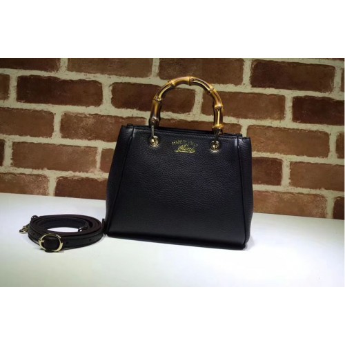 Gucci Bamboo Shopper mini Leather Top Handle Bags Black Gucci Bamboo Shopper mini Leather Top Handle Bags Black